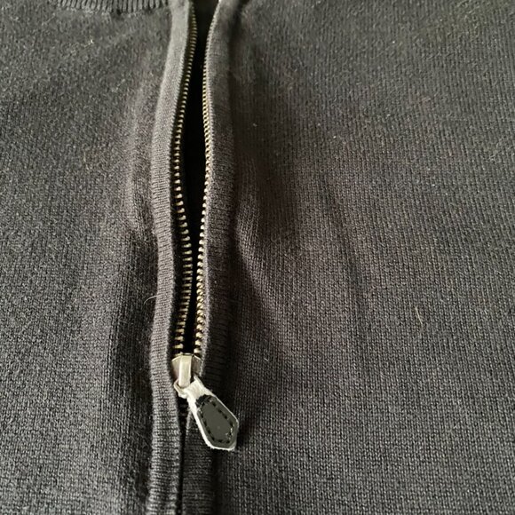 Men's Beautiful Black Zip-Up Cardigan - Picture 4 of 15